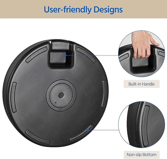 Yaheetech Umbrella Base 85.7lbs Round Water & Sand Filled Patio Outdoor - Image 7