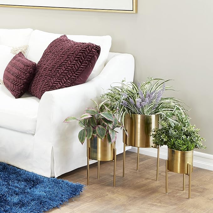 Deco 79 Metal Indoor Outdoor Planter Large Planter Pot - Image 2
