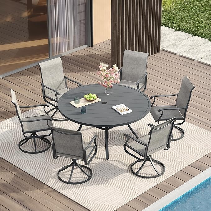 VICLLAX 47.2" Outdoor Round Patio Table - Image 7