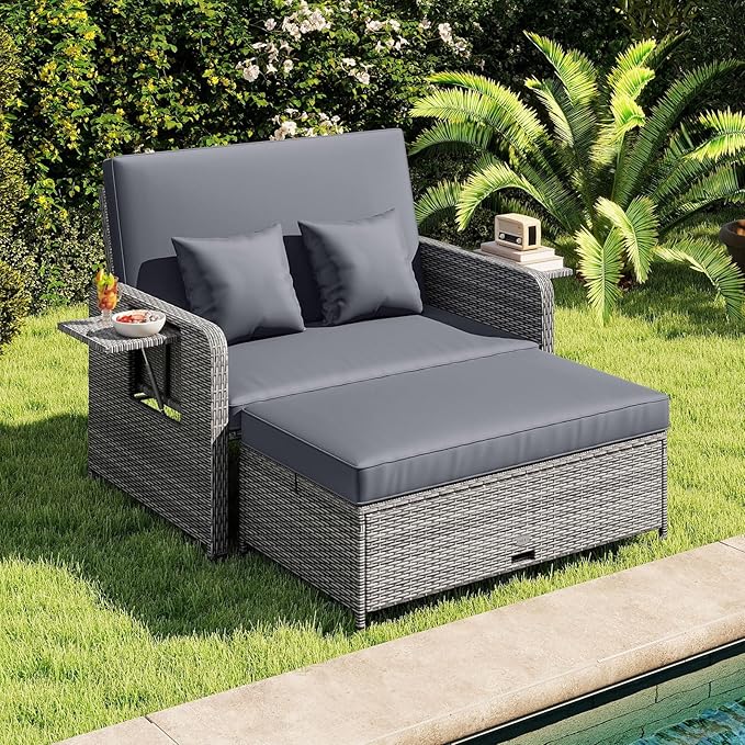 Tangkula Patio Rattan Daybed - Image 2