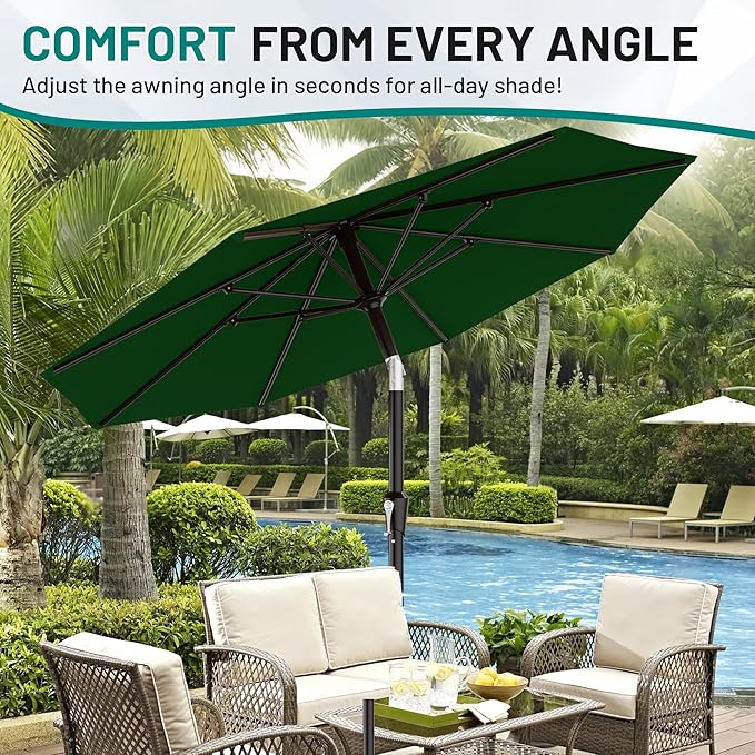 AreShark 9 FT Patio Umbrella for Outdoor, Outdoor Table Umbrella - Image 7