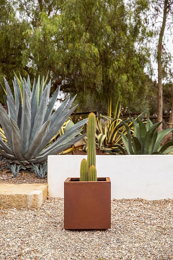 Veradek Corten Steel Series Cube Planter - Image 8