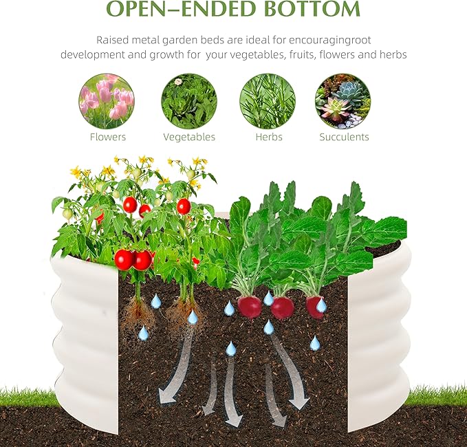 2-Pack 2x1ft Galvanized Raised Garden Bed, Outdoor Planter Bed, Metal Planter - Image 3