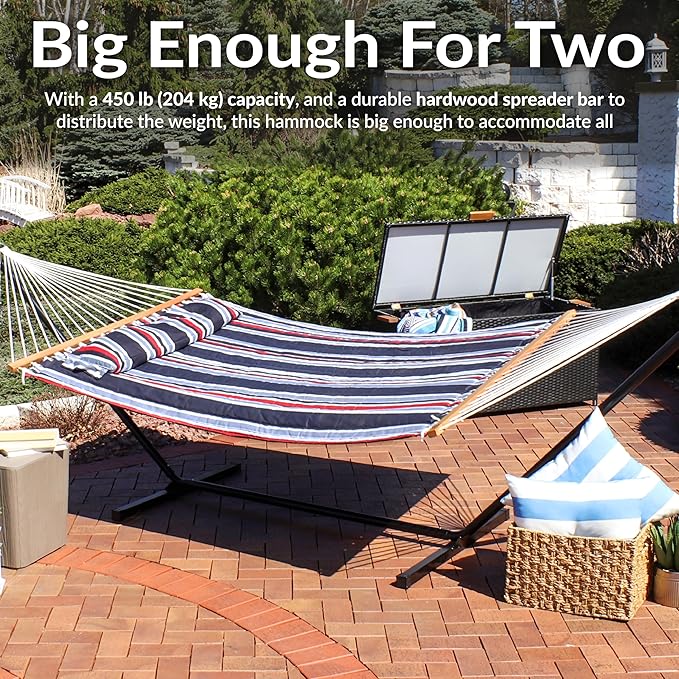 Sunnydaze Quilted Outdoor Hammock - Image 6
