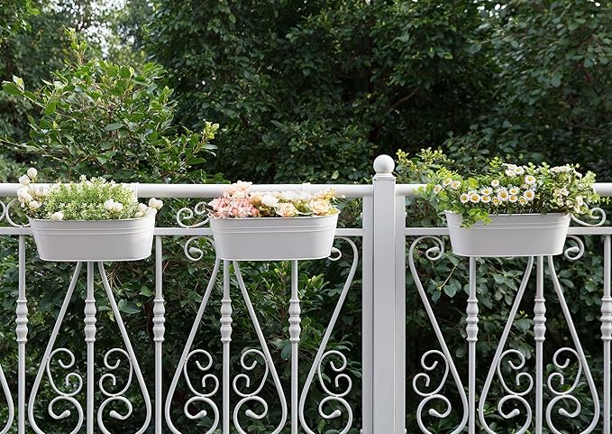 Dahey 3 Pcs Metal Iron Hanging Flower Pots - Image 4