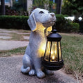 Solar Dog Outdoor Garden Statue by Qobumy