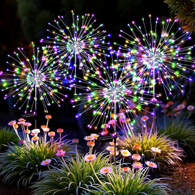 Solar Lights Outdoor, 120LED 4pack Fairy Garden Lights Decor by Suncket