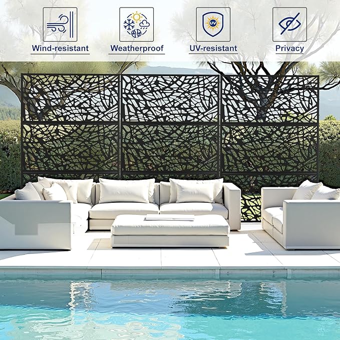 Outdoor Privacy Screen, Freestanding Privacy Fence Panels - Image 3