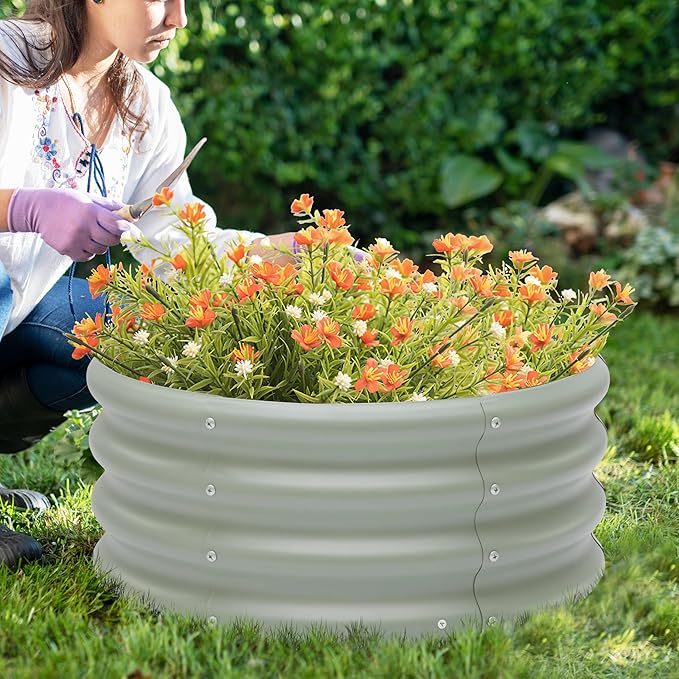 2-Pack 2x1ft Galvanized Raised Garden Bed, Outdoor Planter Bed, Metal Planter - Image 5