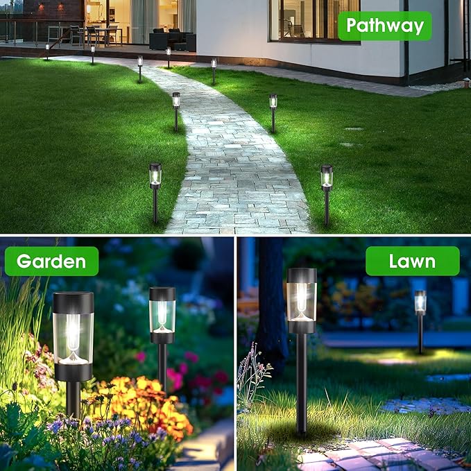 Solar Lights Outdoor, 12 Pack Waterproof Solar Landscape Lighting - Image 6