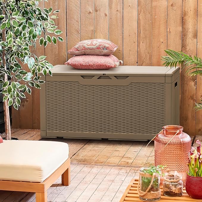 Greesum 100 Gallon Resin Patio Storage Box - Image 2