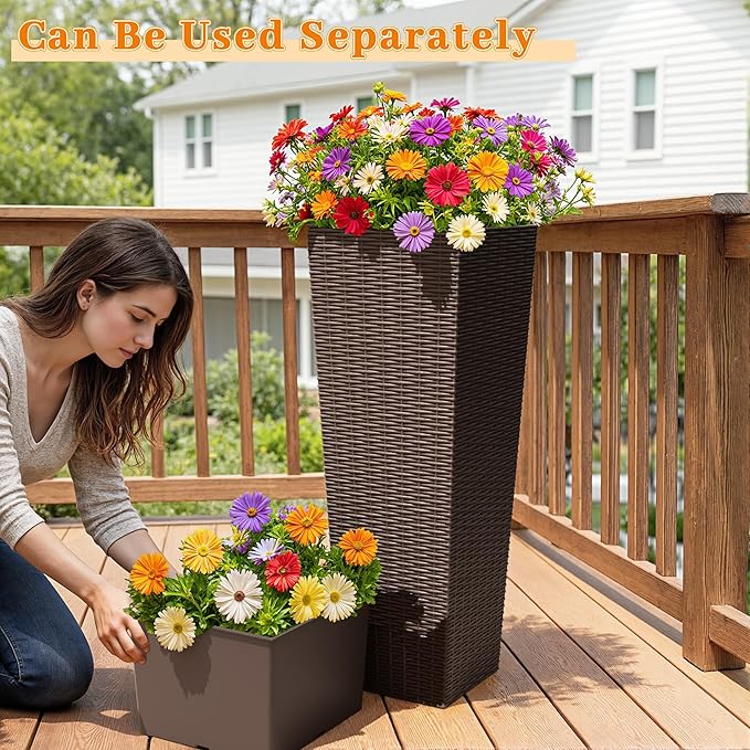 Greesum 32 Inch Tall Plastic Planters - Image 4