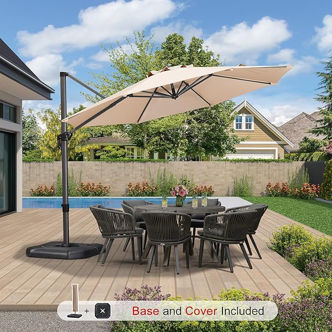 PURPLE LEAF 11 Feet Patio Umbrella - Image 2