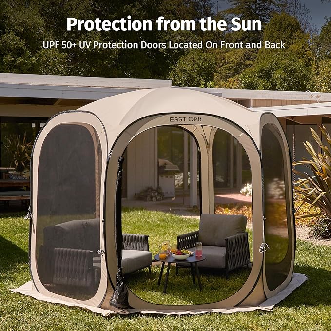 East Oak Screen House Tent Pop-Up, Portable Screen Room Canopy Instant Screen - Image 9