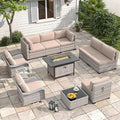 8-Seat Outdoor Wicker Patio Furniture Set by MASIONBACKYARDS