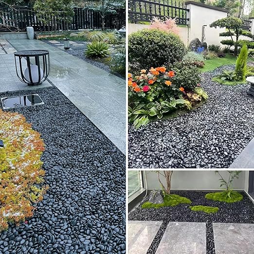 12lb Black Rocks for Planters- 1/4" - Image 8