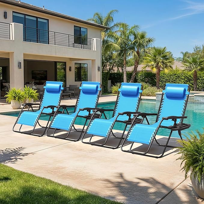 Homall Zero Gravity Chair Patio Folding Lawn Outdoor Lounge Gravity Camp - Image 6