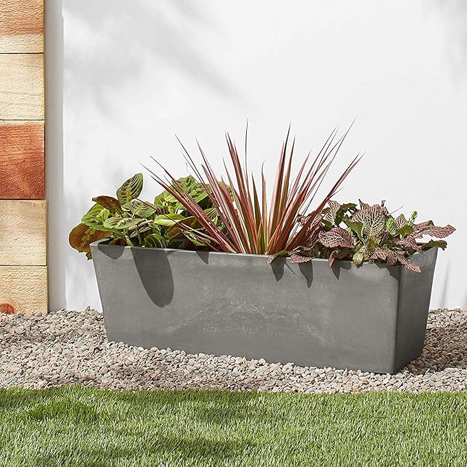 Arcadia Garden Products U65CT Plastic/Stone/Wood Composite Simplicity Window Box - Image 4