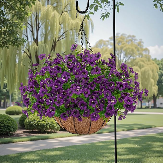 Artificial Faux Hanging Plants Flowers Basket - Image 5