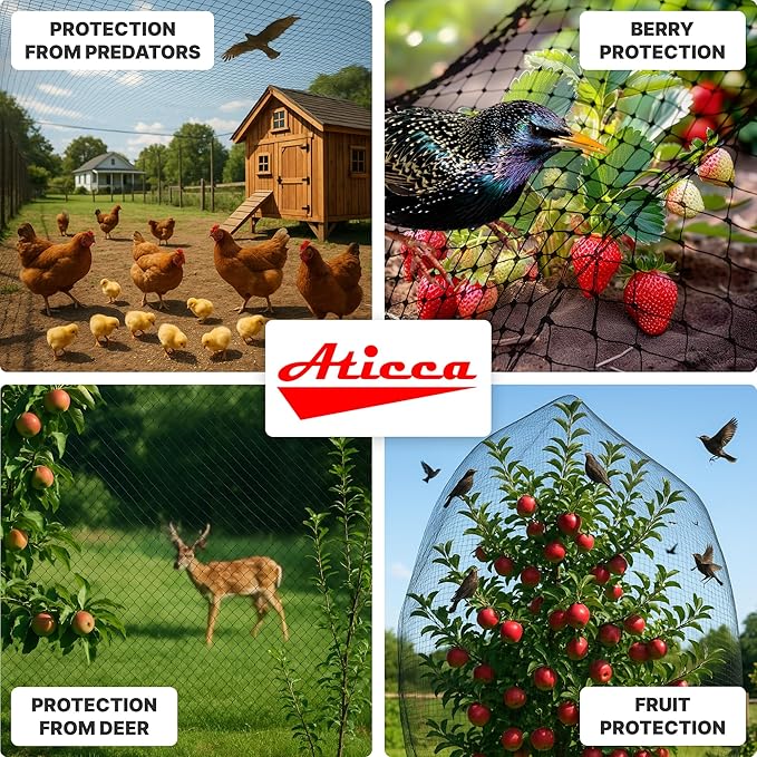 Heavy Duty Bird Netting for Garden Protection & Fruit Trees, 13x40 Ft - Image 6