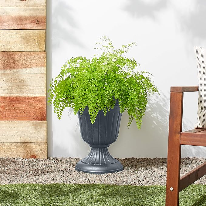 Arcadia Garden Products PL00GY Classic Traditional Plastic Urn Planter - Image 10