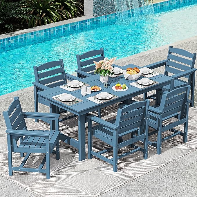 SERWALL Outdoor Dining Table, Patio Table - Image 7