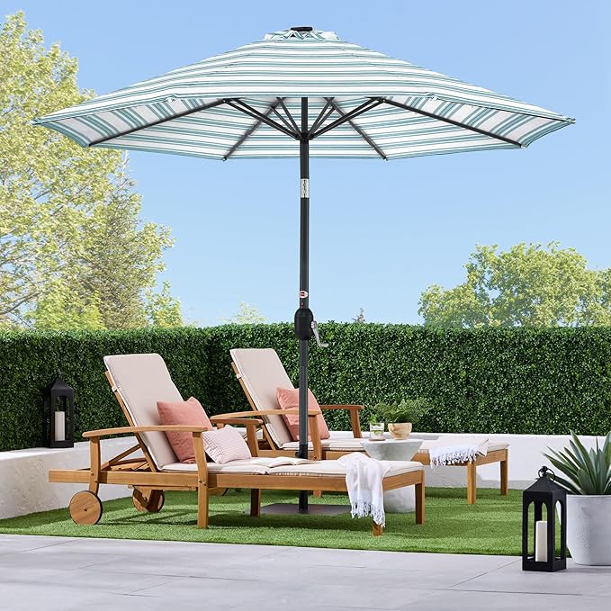 Best Choice Products 10ft Solar Polyester LED Lighted Patio Umbrella w/Tilt - Image 3