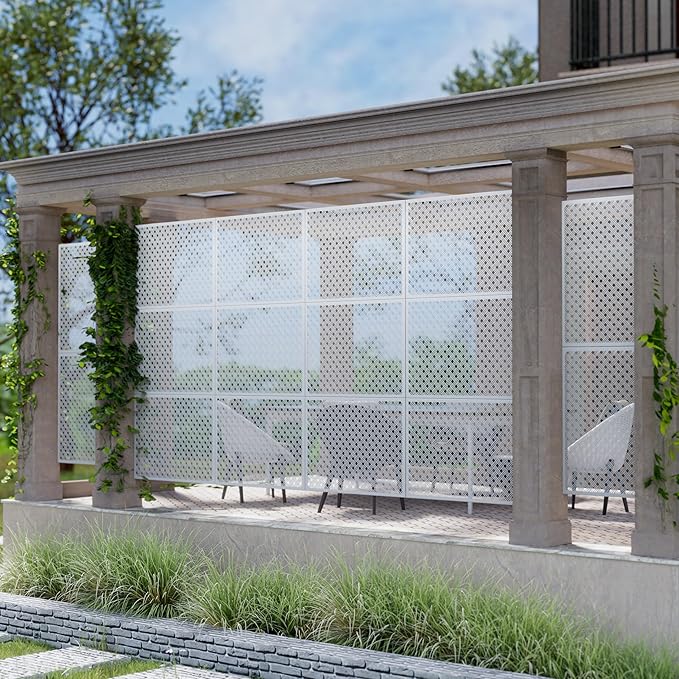 Casaphoria 72" H x 35" W Metal Outdoor Privacy Screen, Freestanding Decorative - Image 3