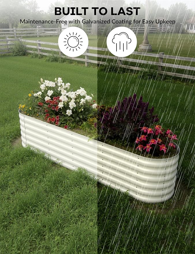 2 Pcs Raised Garden Beds Outdoor 8x2x1.5 ft - Image 6
