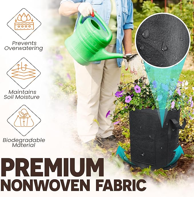 4Pcs 15 Gallon Potato Grow Bags - Image 4
