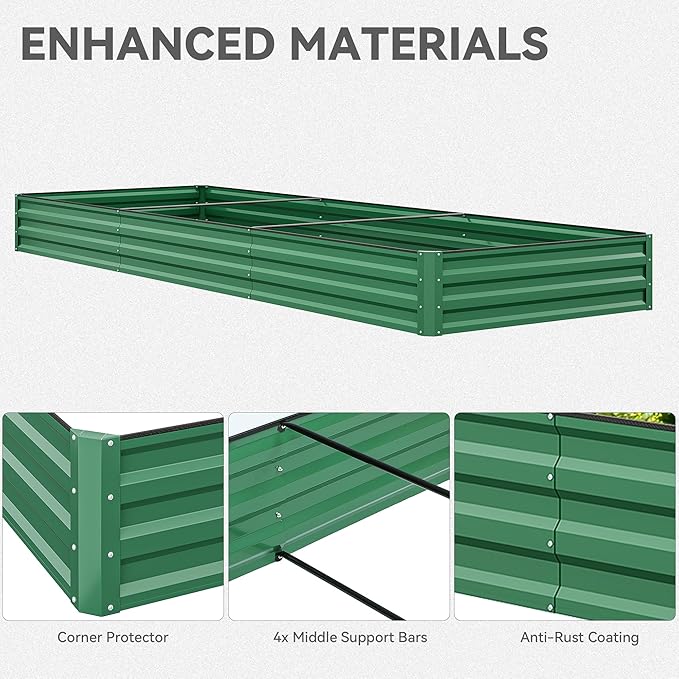YITAHOME 144x48x12 in Galvanized Raised Garden Bed Kit, Large Metal Planter Box - Image 8