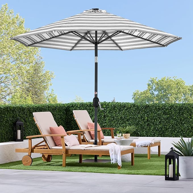 Best Choice Products 10ft Solar Polyester LED Lighted Patio Umbrella w/Tilt - Image 3