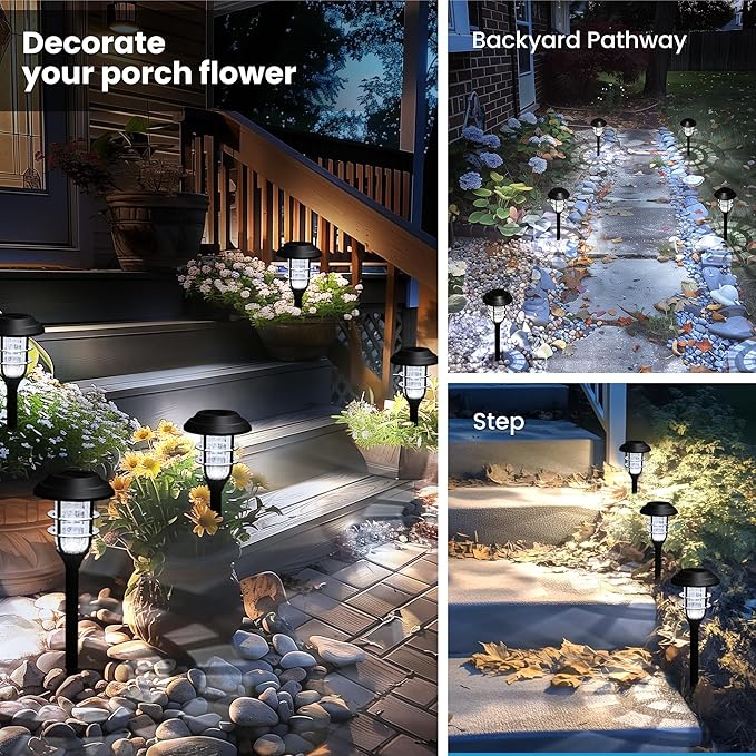 SOLPEX Solar Lights for Outside, Solar Outdoor Pathway Garden Lights Waterproof - Image 5
