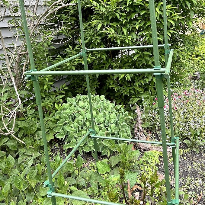 Garden Stakes Kit, 40 Sets 16 inch 0.43" in Diameter Steel Plant Stick Support - Image 5