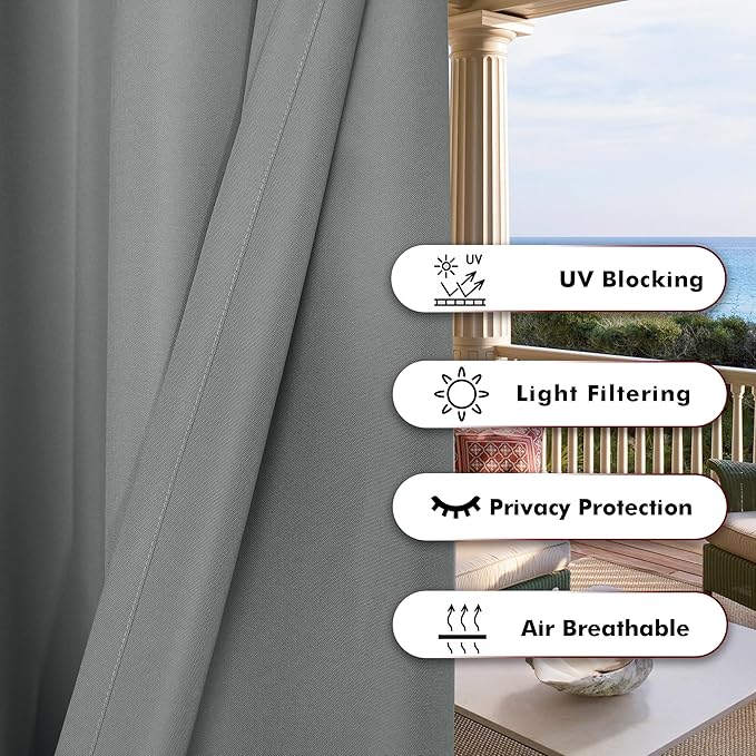 BONZER Waterproof Indoor/Outdoor Curtains - Image 4