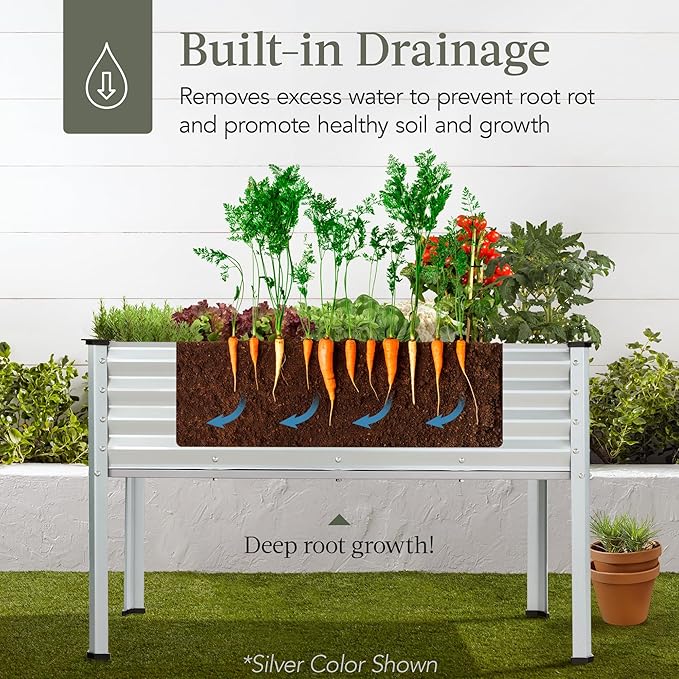 Best Choice Products 48x24x30in Galvanized Raised Garden Bed, Metal Elevated - Image 5