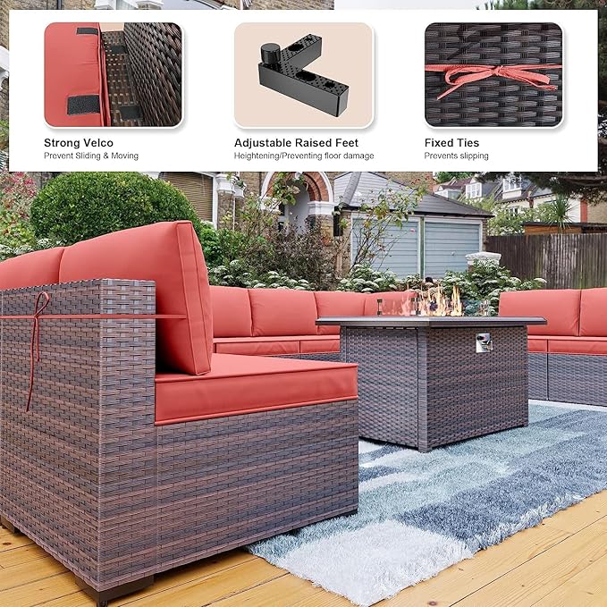Kullavik 13 Pieces Outdoor Patio Furniture Set - Image 3