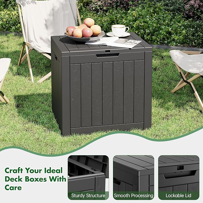 Outdoor Storage Box, Resin Deck Boxes Indoor and outdoor, Waterproof Storage - Image 3