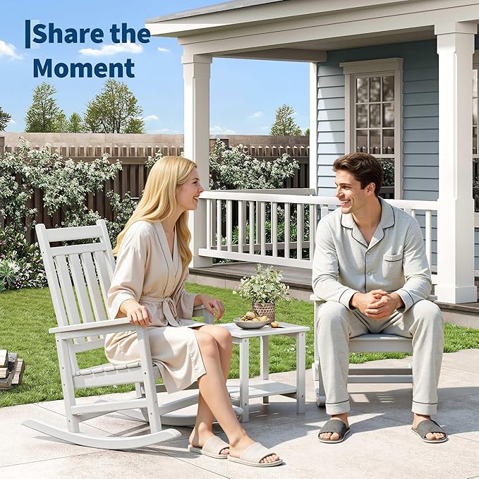 HDPE Rocking Chair Outdoor Set of 2 - Image 3