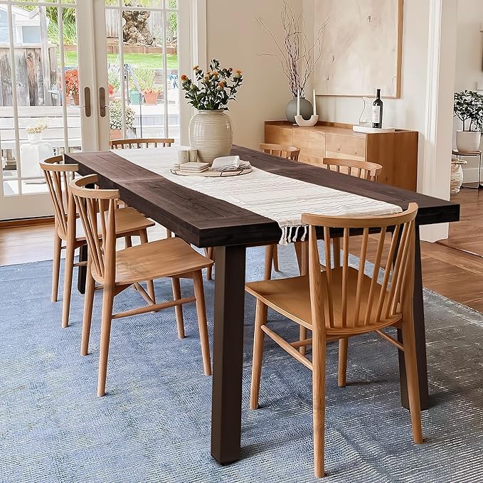 Devoko Home Acacia Wood Dining Table 6-Person Indoor Outdoor Table by DEVOKO