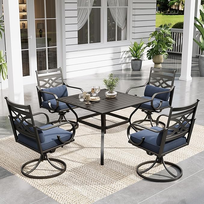 Sophia and William Swivel Outdoor Patio Dining Set by SophiaWilliam