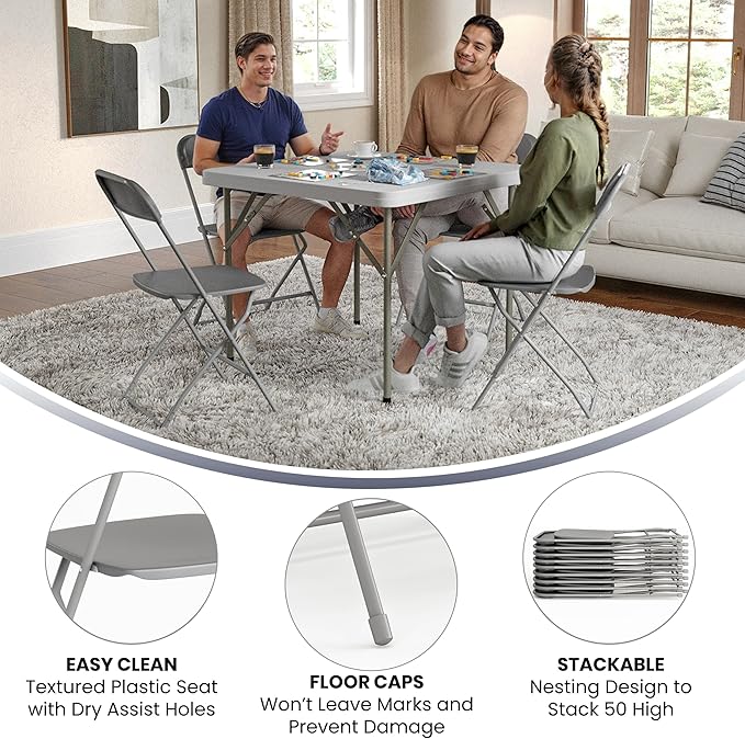 Flash Furniture Hercules Series Plastic Folding Chair - Image 5