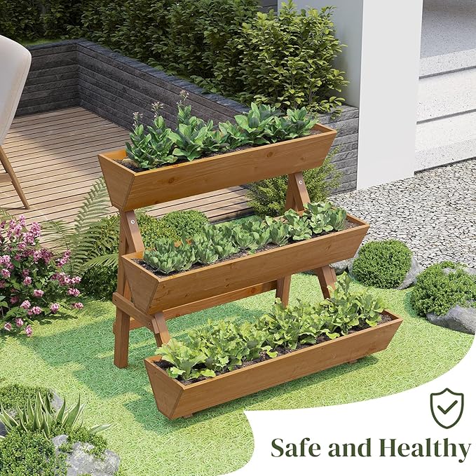 3-Tier Wooden Vertical Raised Garden Bed - Image 4