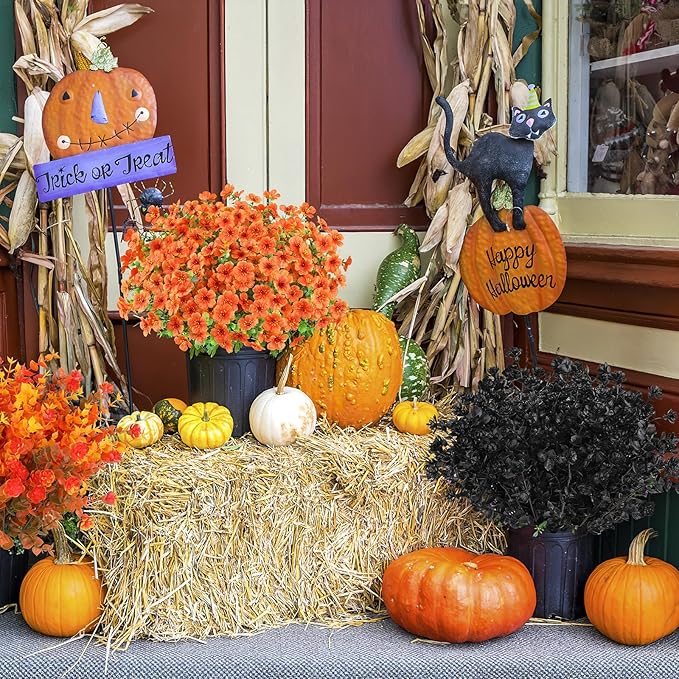AGIRL 16 Bundles Artificial Fall Flowers Outdoor Indoor Decoration, No Fade - Image 5