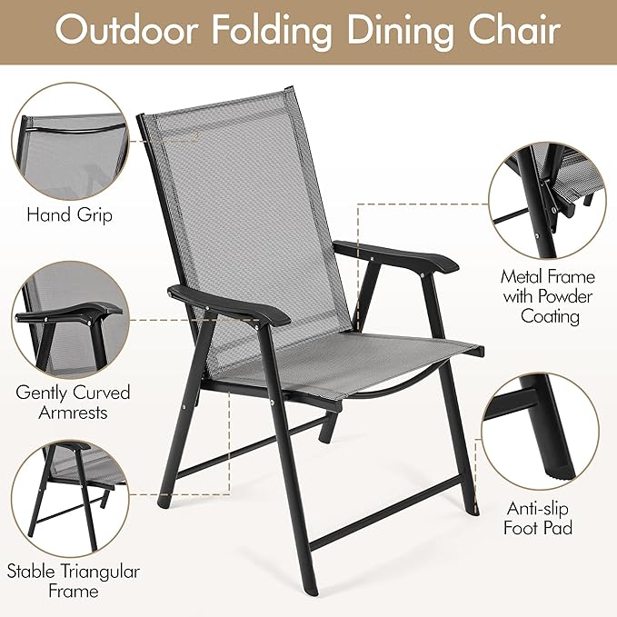 Yaheetech Patio Dining Chairs Set of 4 - Image 5