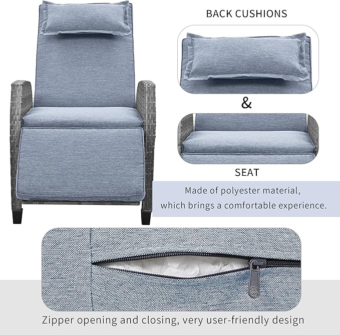 Outdoor Recliners Chair Set of 2 - Image 4