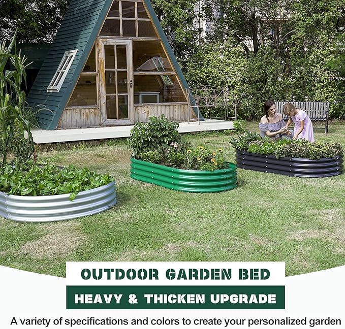 Land Guard Galvanized Raised Garden Bed Kit, Galvanized Planter Raised Garden - Image 2
