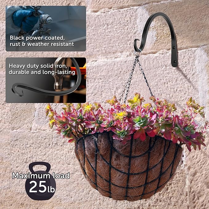 Worth Garden 6-Pack 10" Plant Hanger Bracket - Image 3