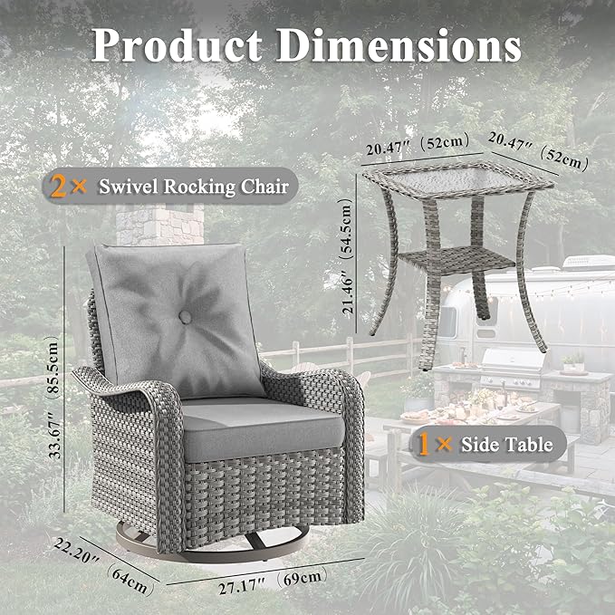2-Seat Modern Patio Furniture Set - Image 9