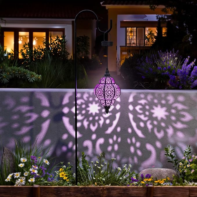 Hanging Solar Lights Outdoor Garden Decor Solar Lantern Waterproof Plastic - Image 8